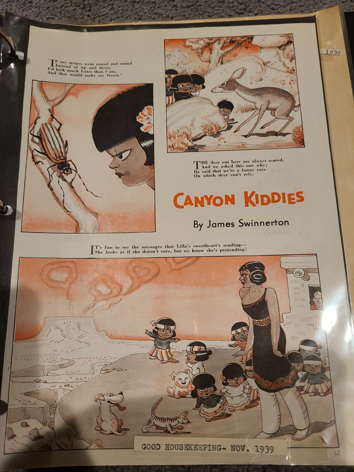1936 Canyon Kiddies James Swinnerton Raccoon Wild Dove Vintage Print Ad Lot 10