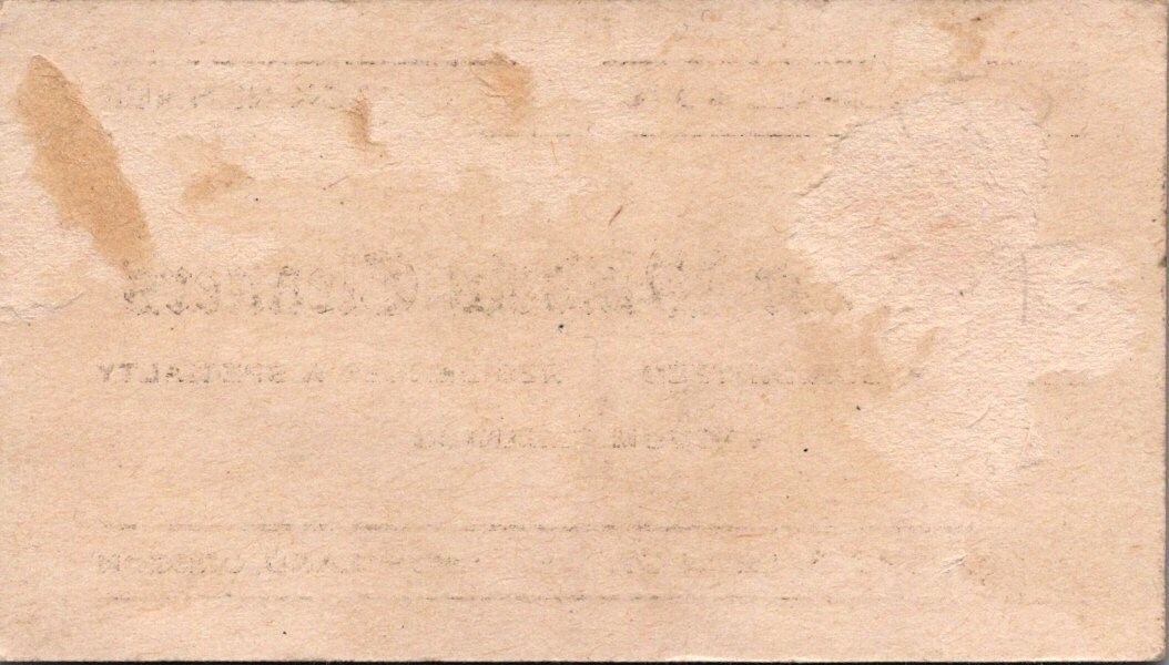 Excelsior Window Cleaners Jack Renner Portland Oregon c1910 Business Card LPB