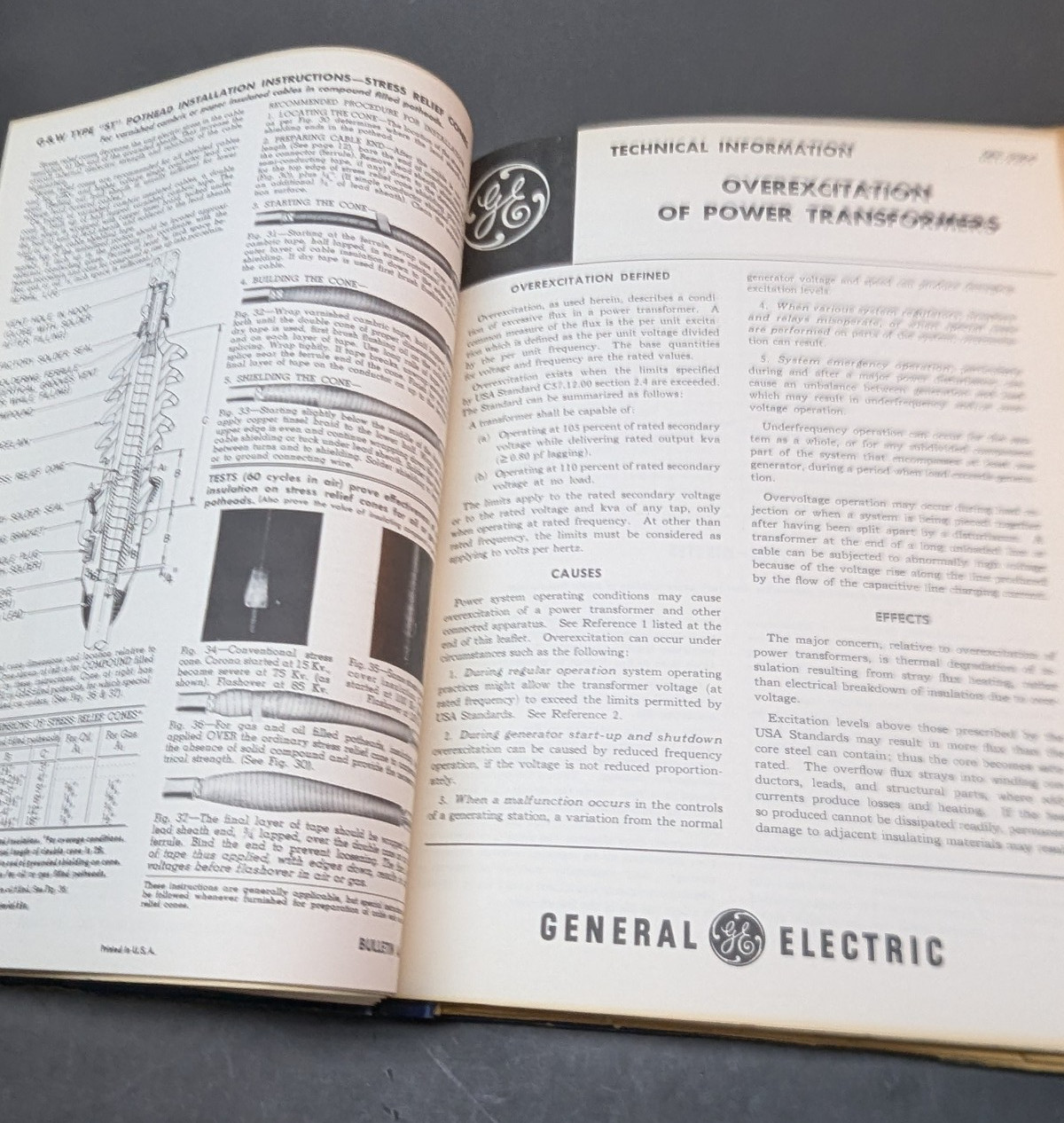 Vintage GE General Electric Instruction Manual Power Transformer January 1969
