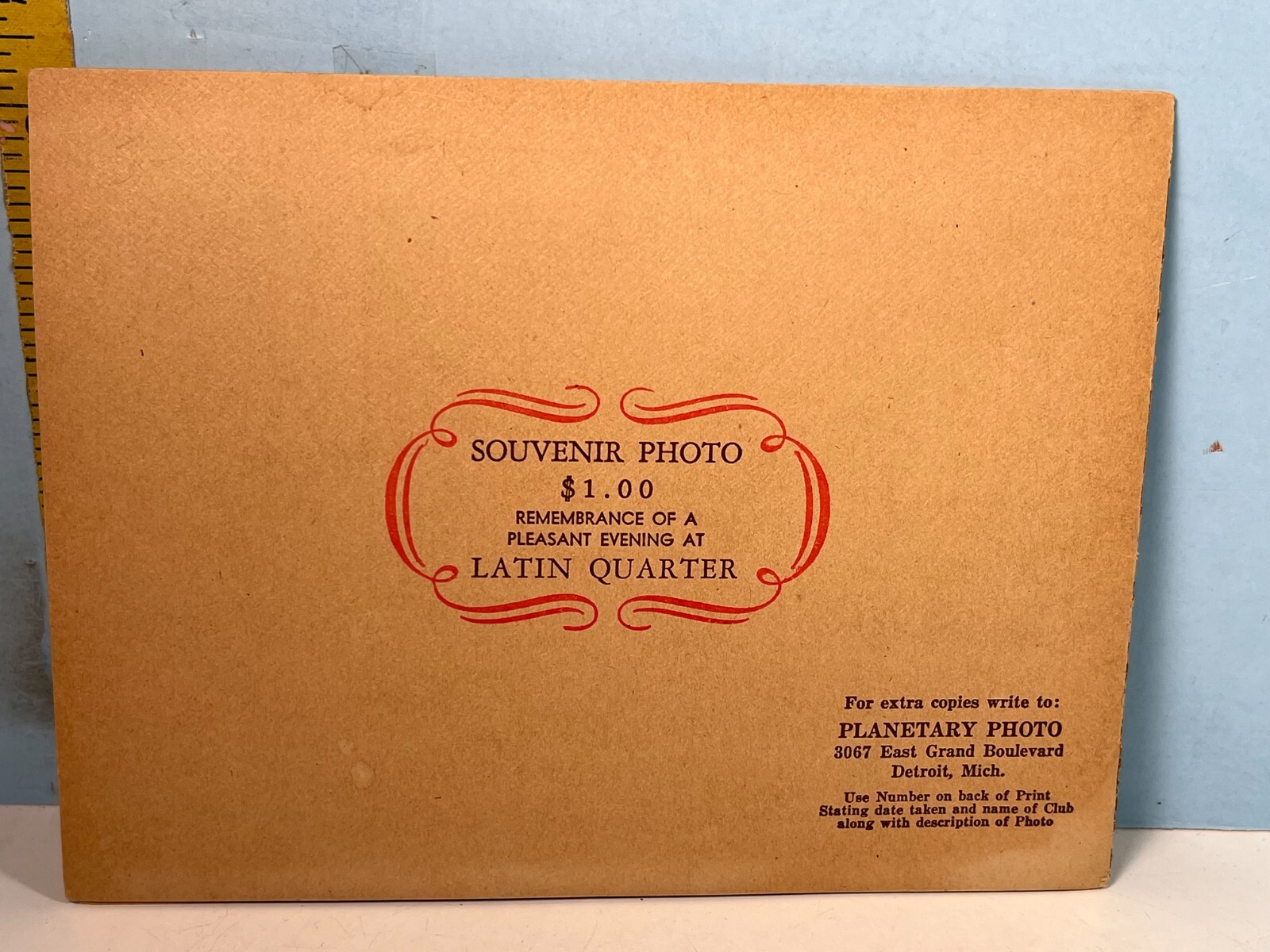 Vintage Latin Quarter Nightclub New York Lou Walters Guest Photograph