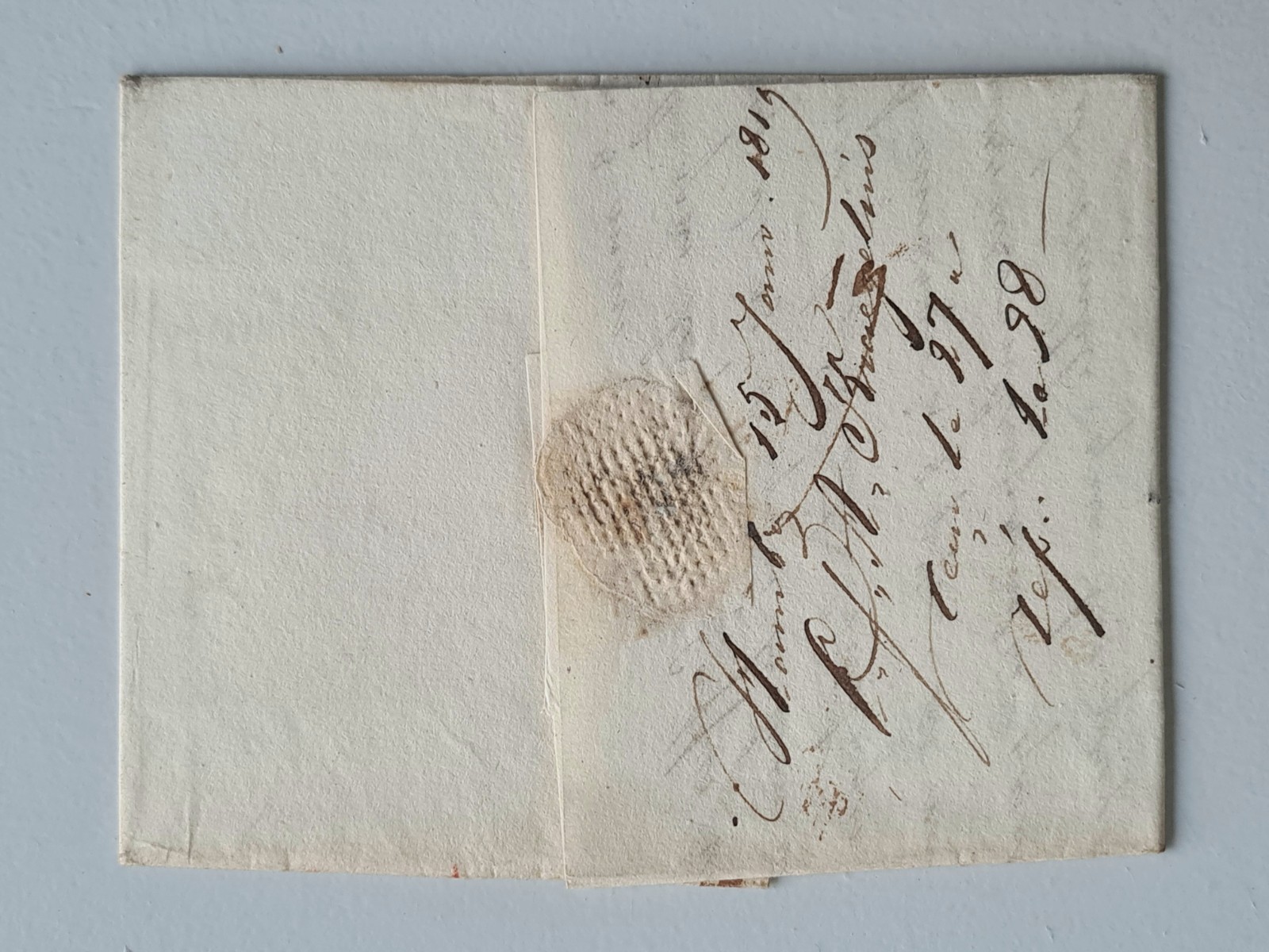 Old Letter Mail Hamburg Bordeaux 15 June 1819 Restoration Era.