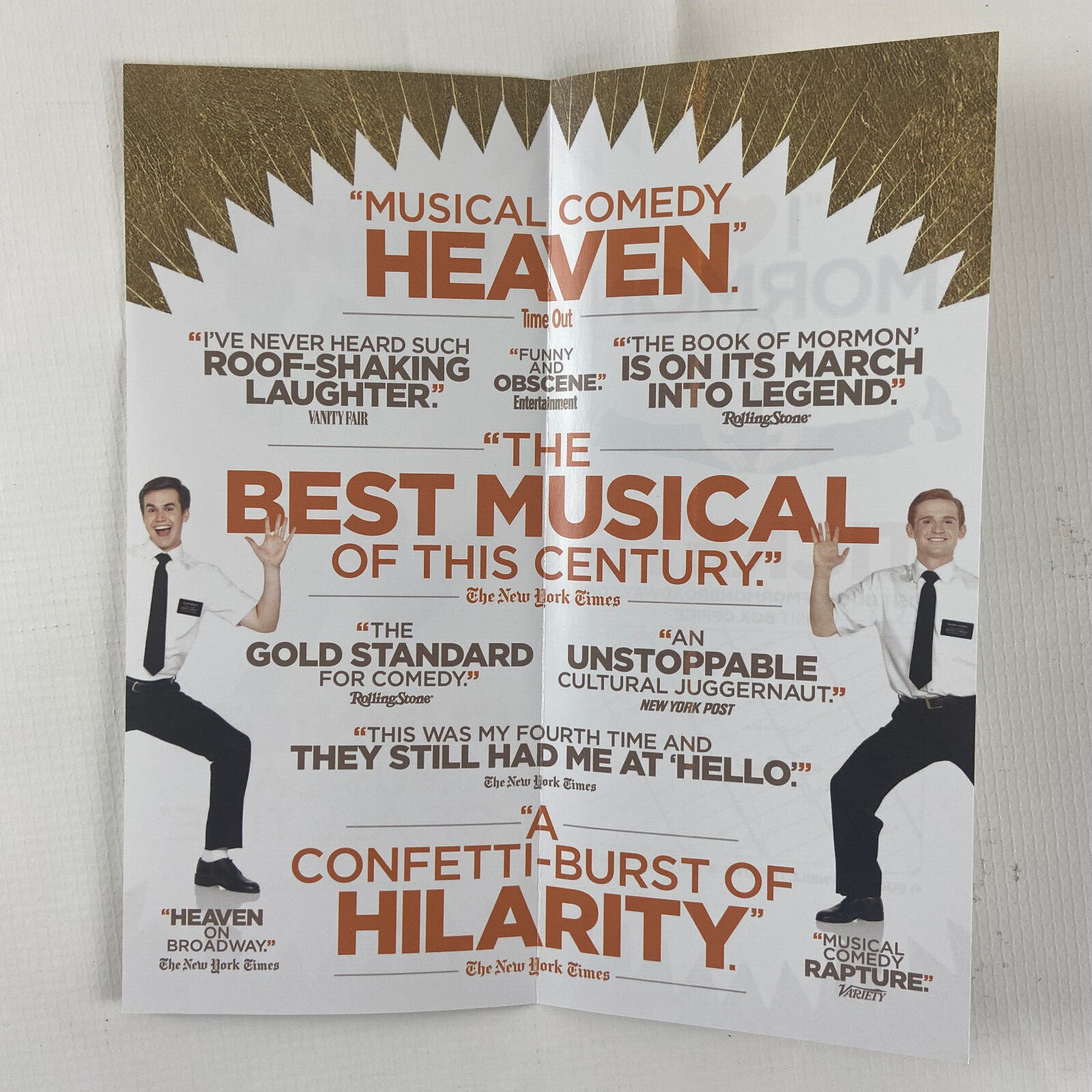 Book of Mormon 2022 Ad Flyer Broadway NYC New York City Advertisement Ads