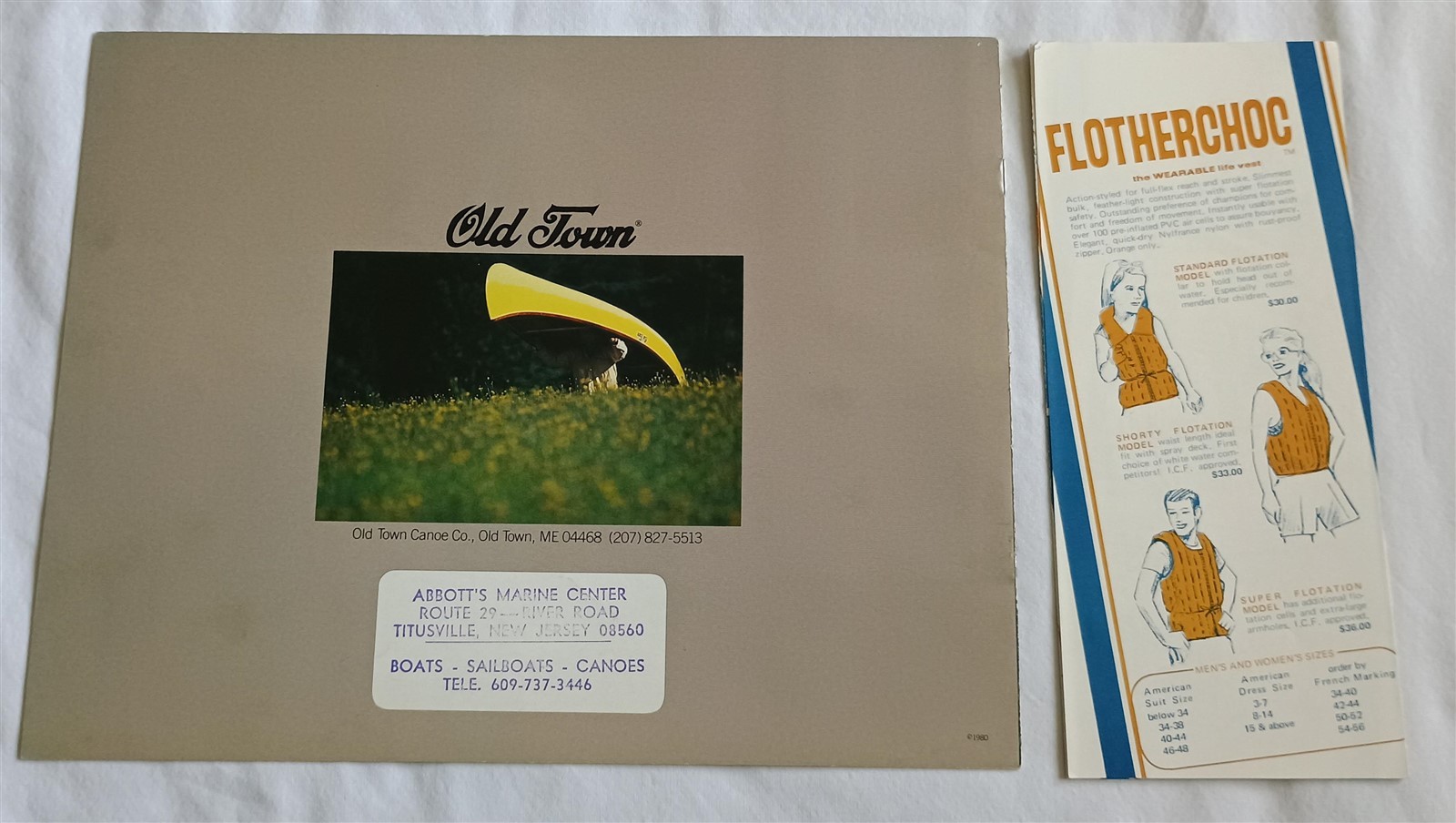 Vintage Old Town Canoe Company Lot Catalog Brochure 1977 1981 1982 1986