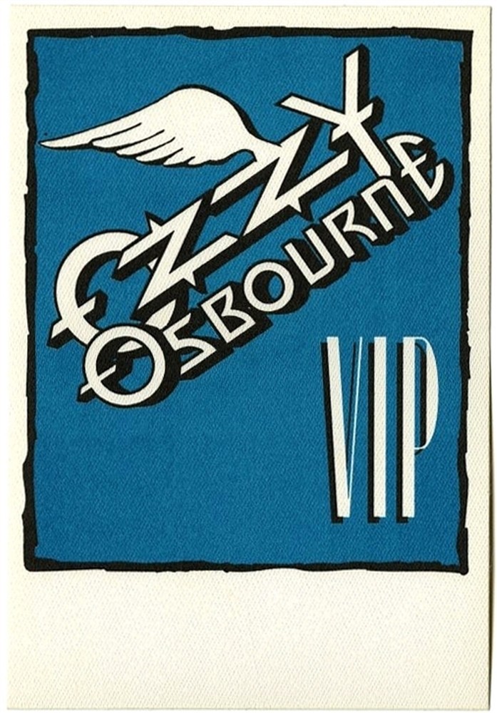 Ozzy Osbourne 1991 No More Tears concert tour Band VIP vintage Backstage Pass