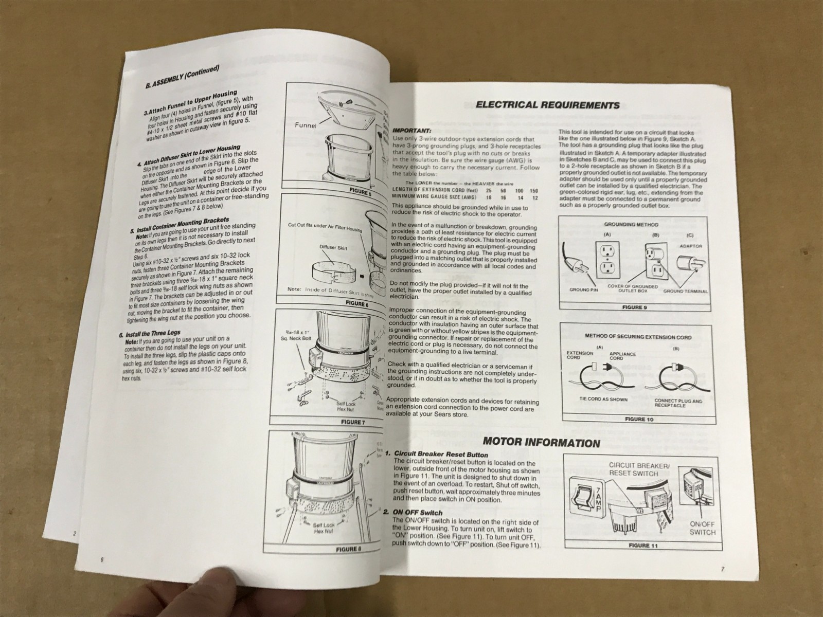 Vintage Sears/Craftsman Electric Leafwacker Shredder Owner’s Manual – No.833.796