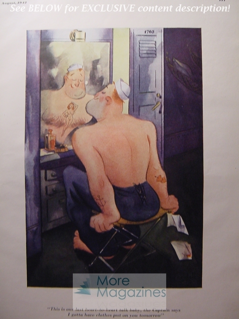 HUGE lot of cartoons from Esquire magazine 1942! WWII Era