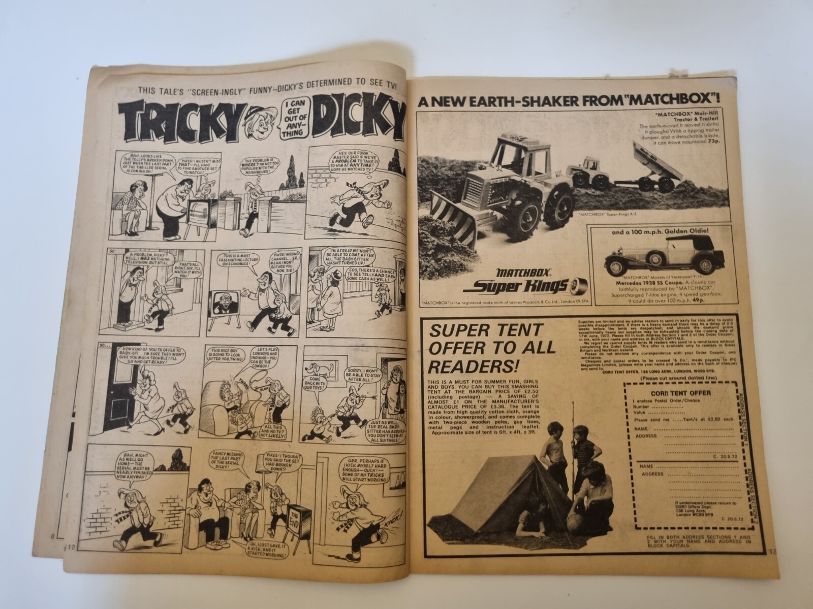 Cor!! Comic IPC Magazines British Weekly Comic 20th May 1972