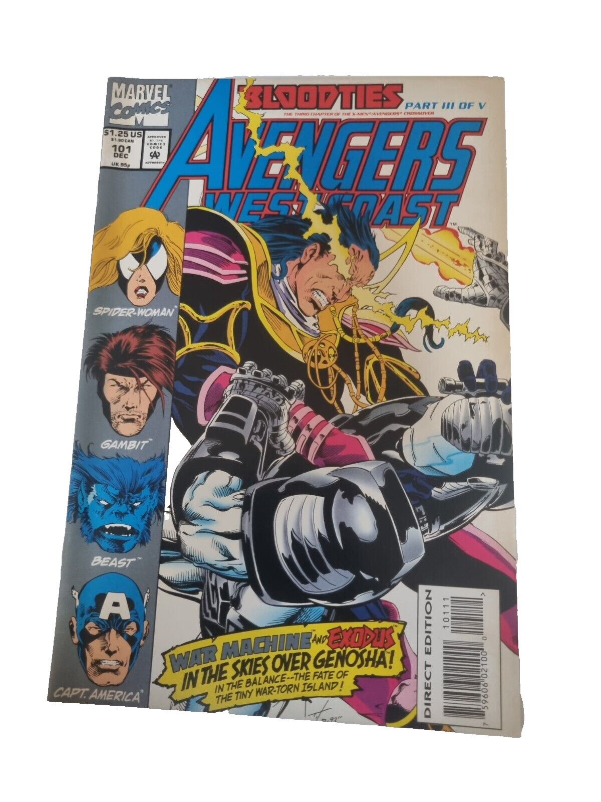 Avengers Westcoast Vol 2 No. 101 Bloodties Part III of V, Dec 1993 Marvel Comics