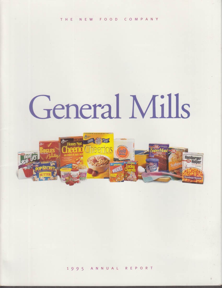 General Mills Annual Report 1995 Betty Crocker Yoplait Colombo +