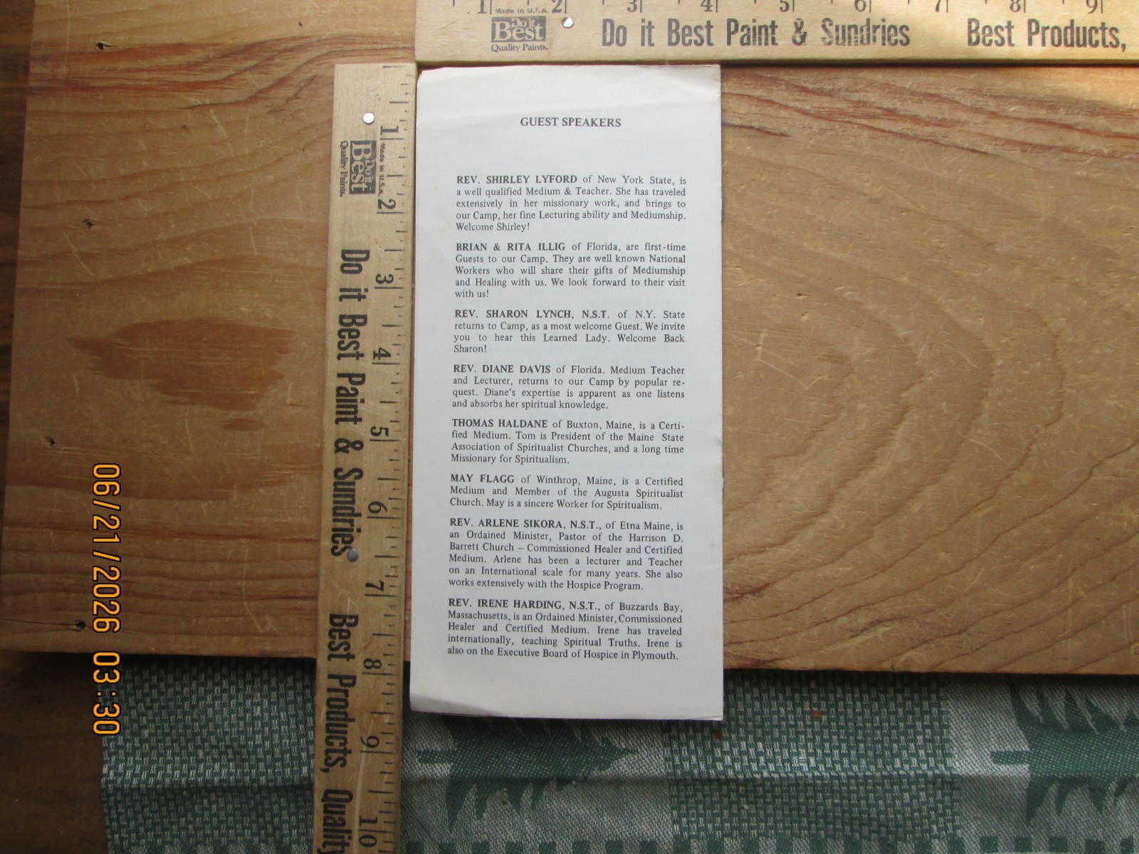 etna Spiritualist meeting camp meeting ETNA maine brochure 1987