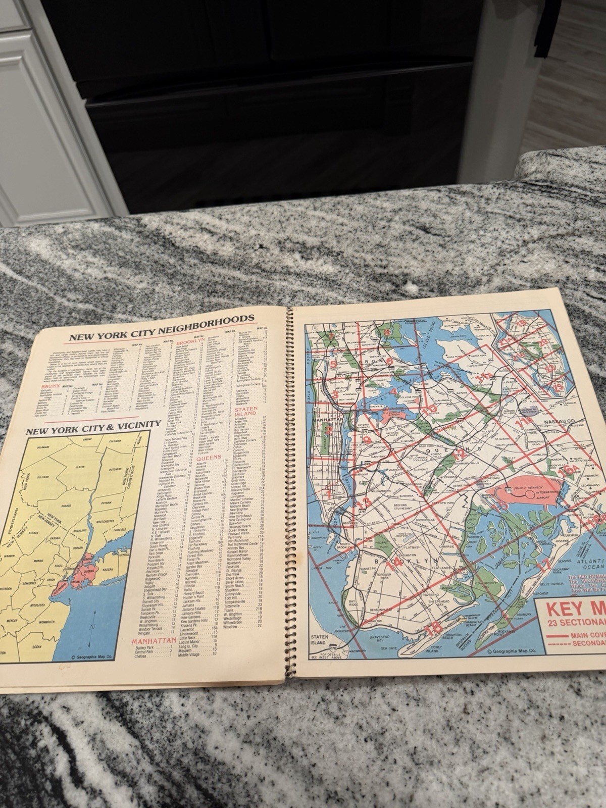 Vintage Geographia New York City 5 Borough Atlas Large Scale