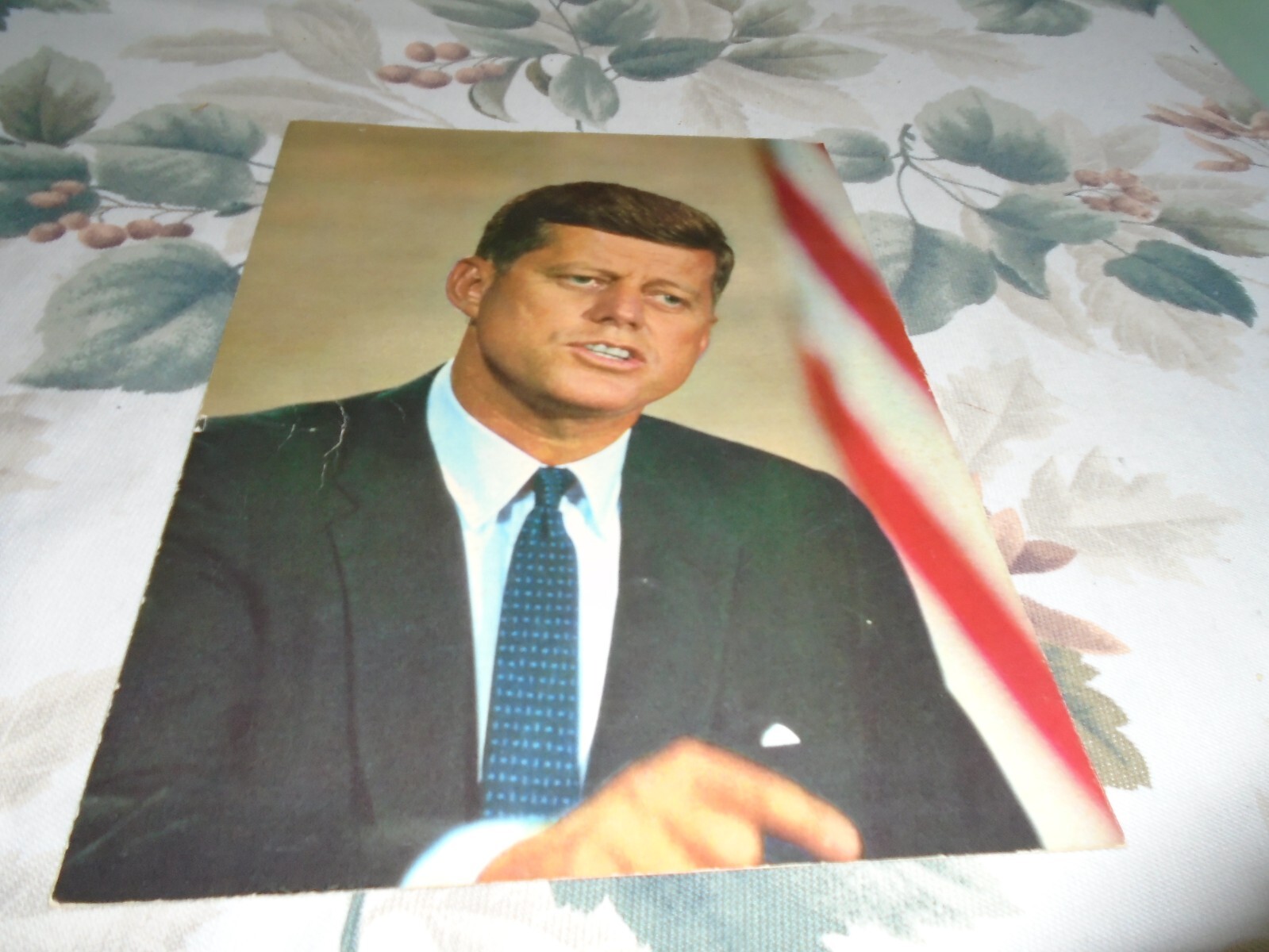 JOHN KENNEDY POSTER COLOR 8 BY 11 INCHES N.D.