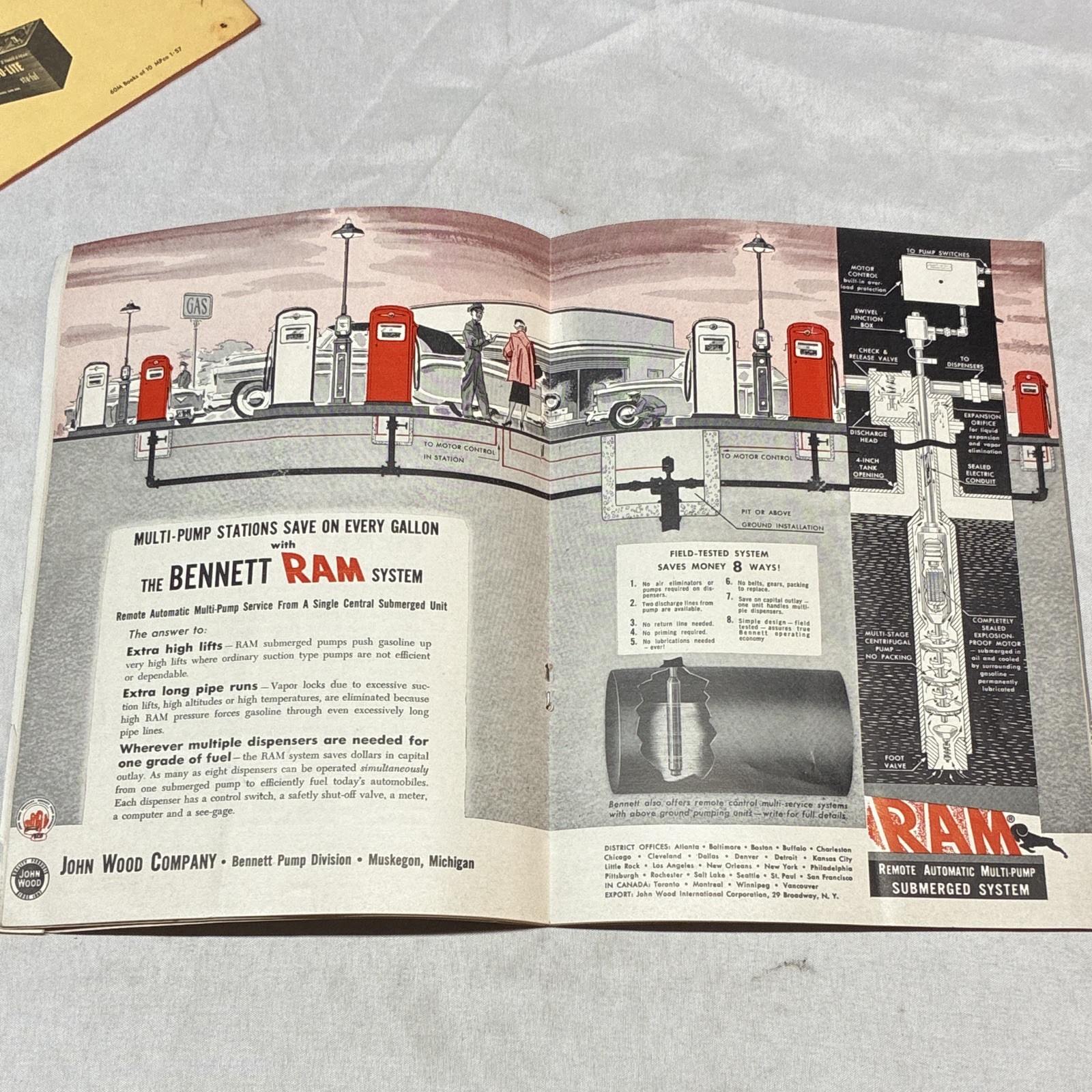 Lot of 5 Service Station Memorabilia. Mobil-gas, Auto light, Frontier, Marketer
