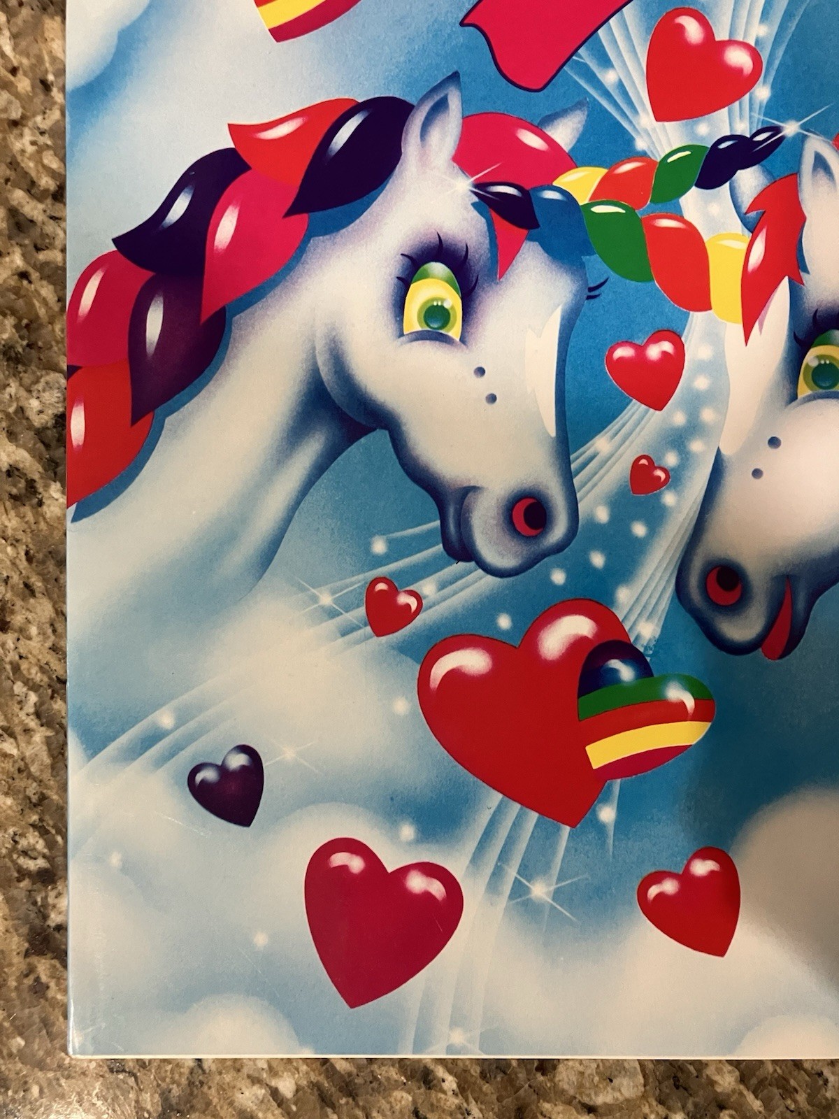 Lisa Frank Vintage 80’s Poster Book Unicorn Hearts 12 Posters New RARE