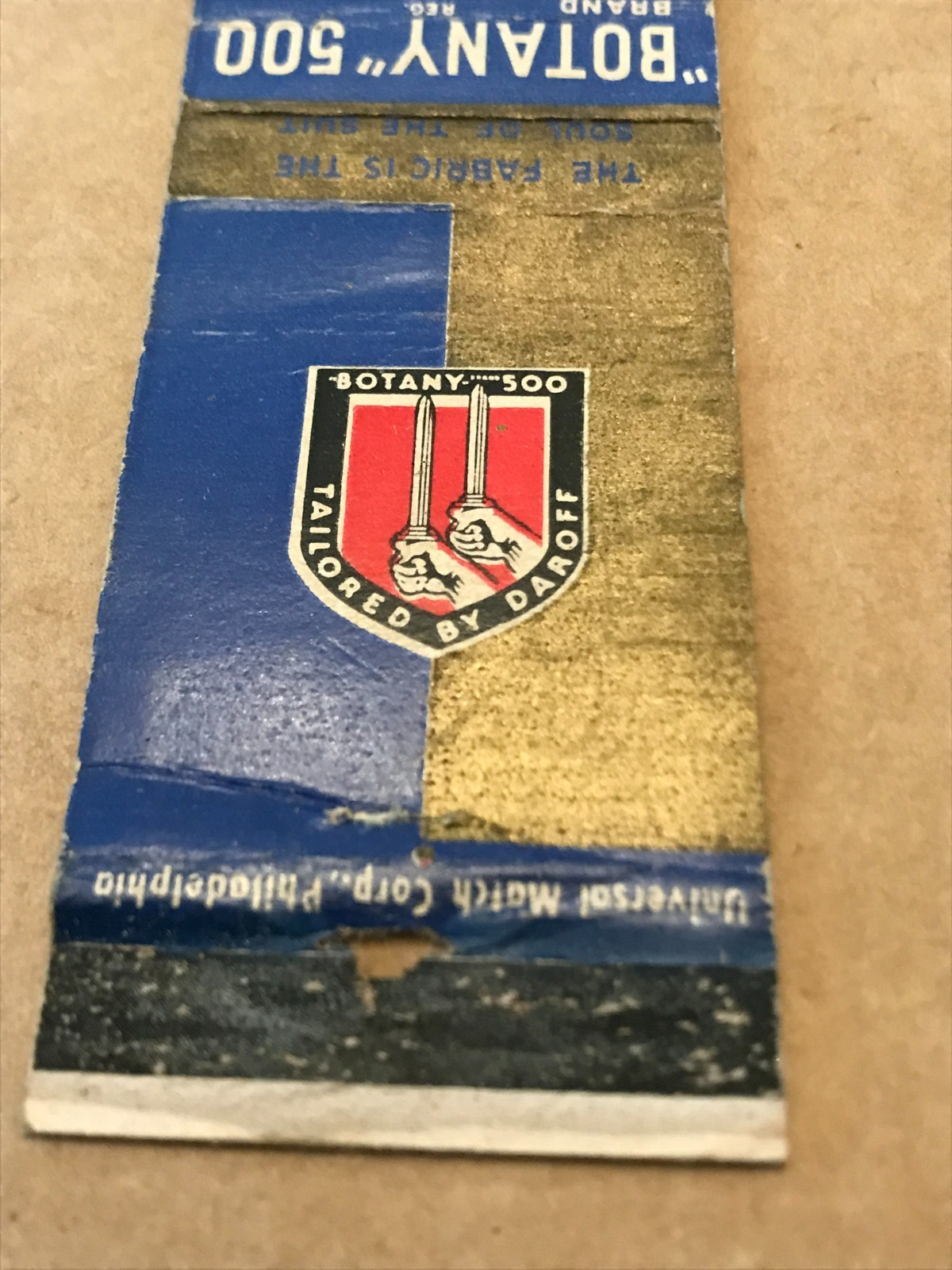Vintage “Botany 500” Brand – Matchcover, Matchbook