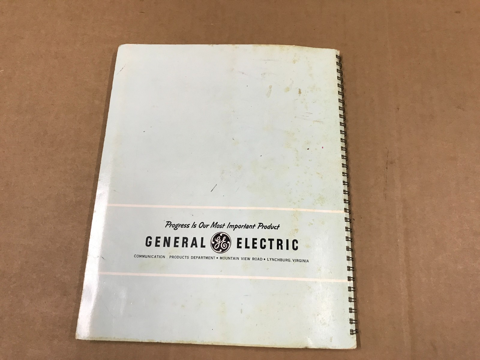 Vintage General Electric Maintenance Manual – Two Way FM Radio #LBI-3480D
