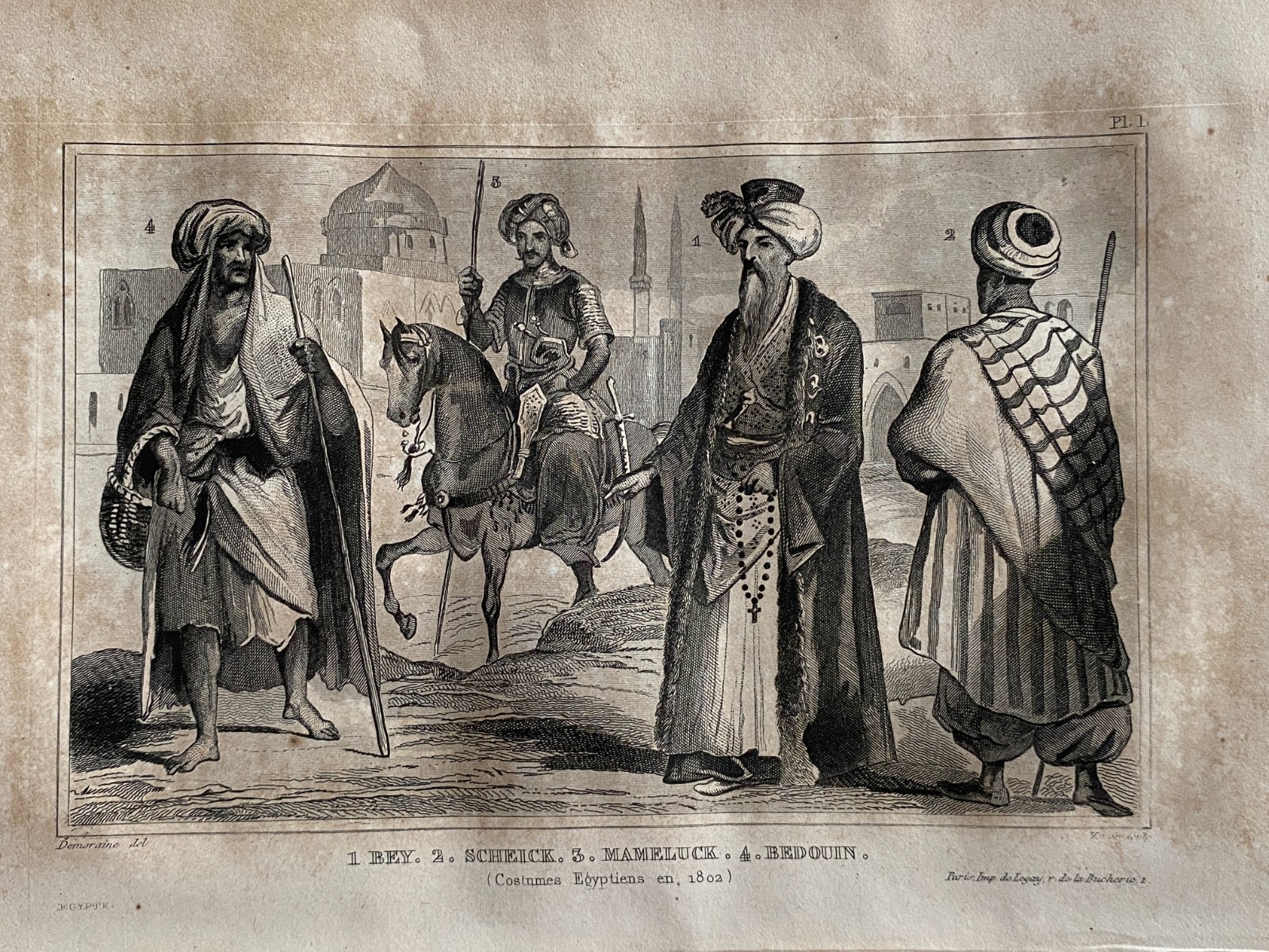 Engraving ” Bey – Scheick – Mameluck – Bedouin “