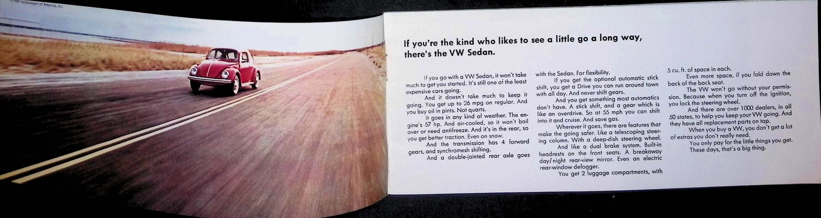 1960s Volkswagen Brochure – Beetle Ghia Squareback Original Sales Catalog