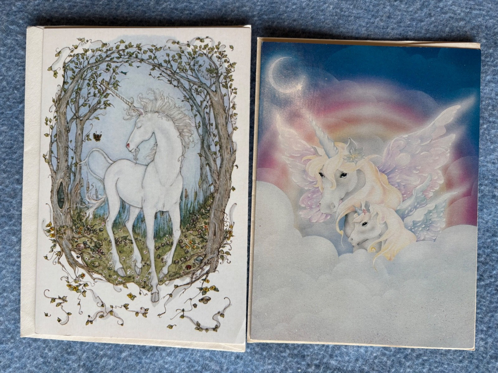Lot of 13 Assorted Unicorn Greeting Cards, Unused Unsigned with Envelopes