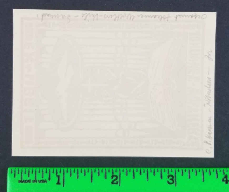Vintage Dove Cross Book Ex Libris Paper Bookplate Label Card