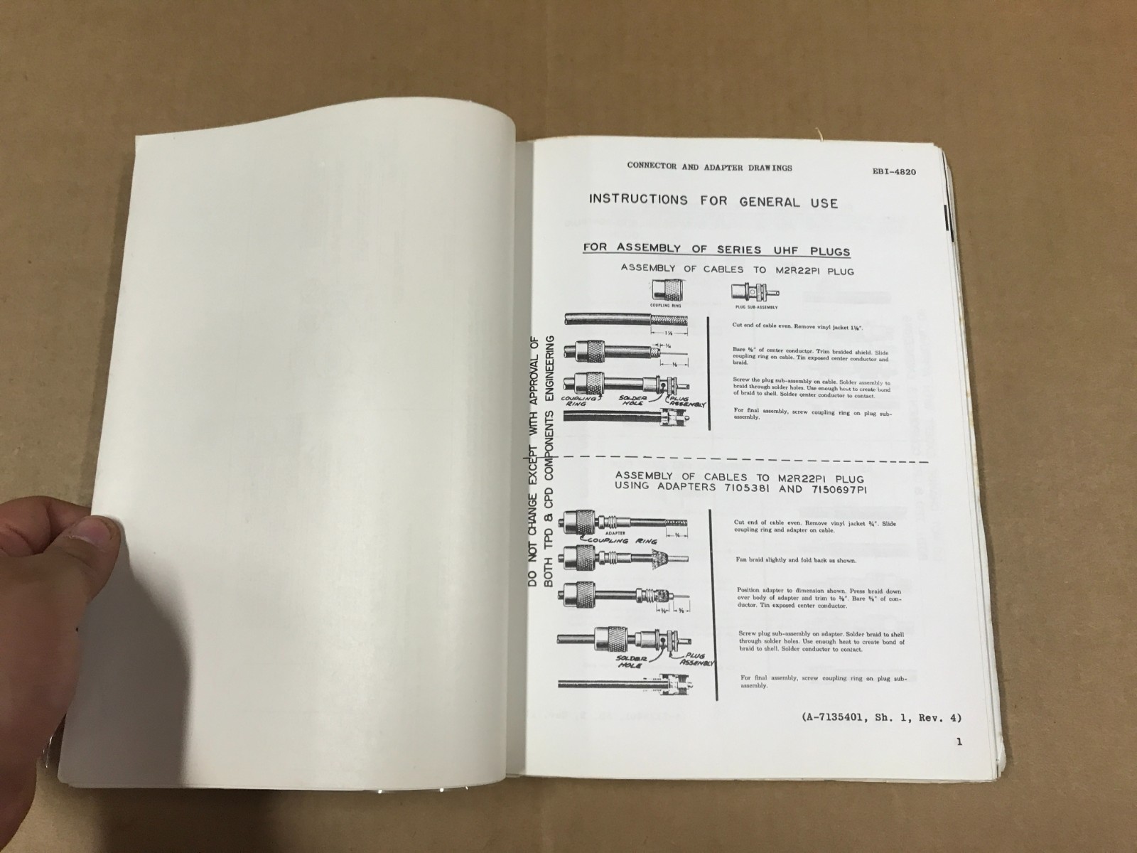 Vintage General Electric 2-Way Mobile Radio Instructions Manual EBI-41070D