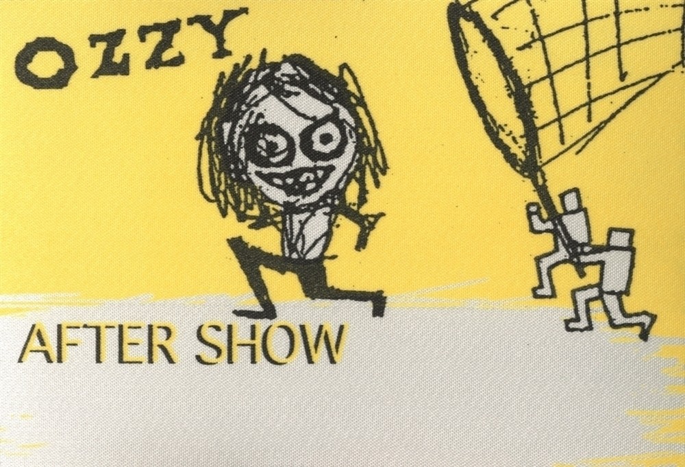 Ozzy Osbourne 1995 Ozzmosis concert tour Aftershow Backstage Pass