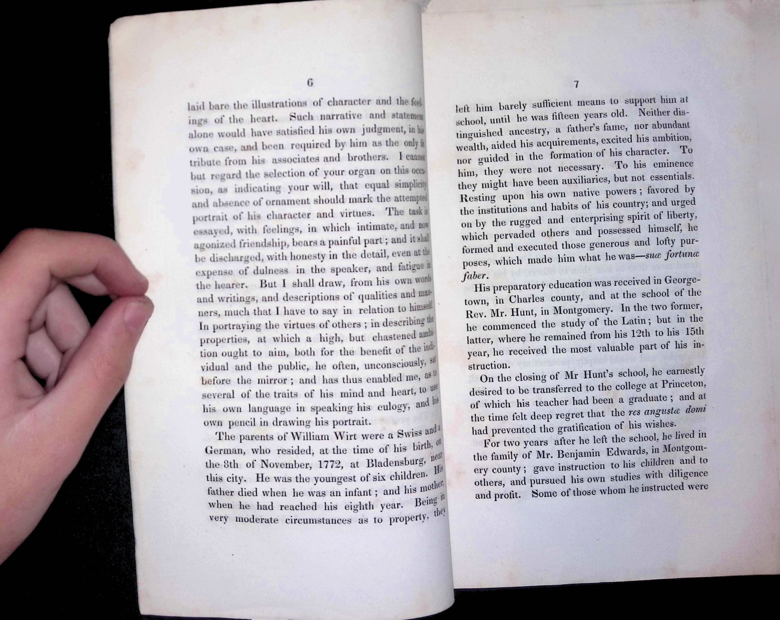 1834 Wirt Discourse Gales Seaton Washington Attorney General Biography Board