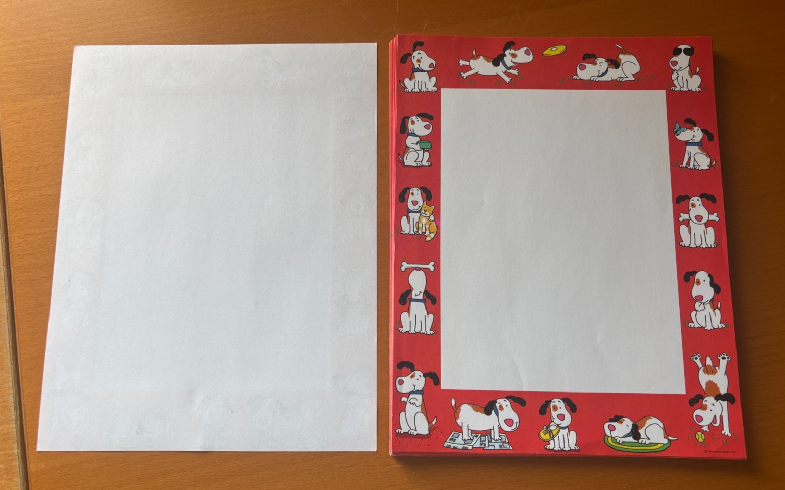 Vintage Hallmark Cards Inc. Dog Themed 8.5″ x 11″ Printer Paper 40 Sheets