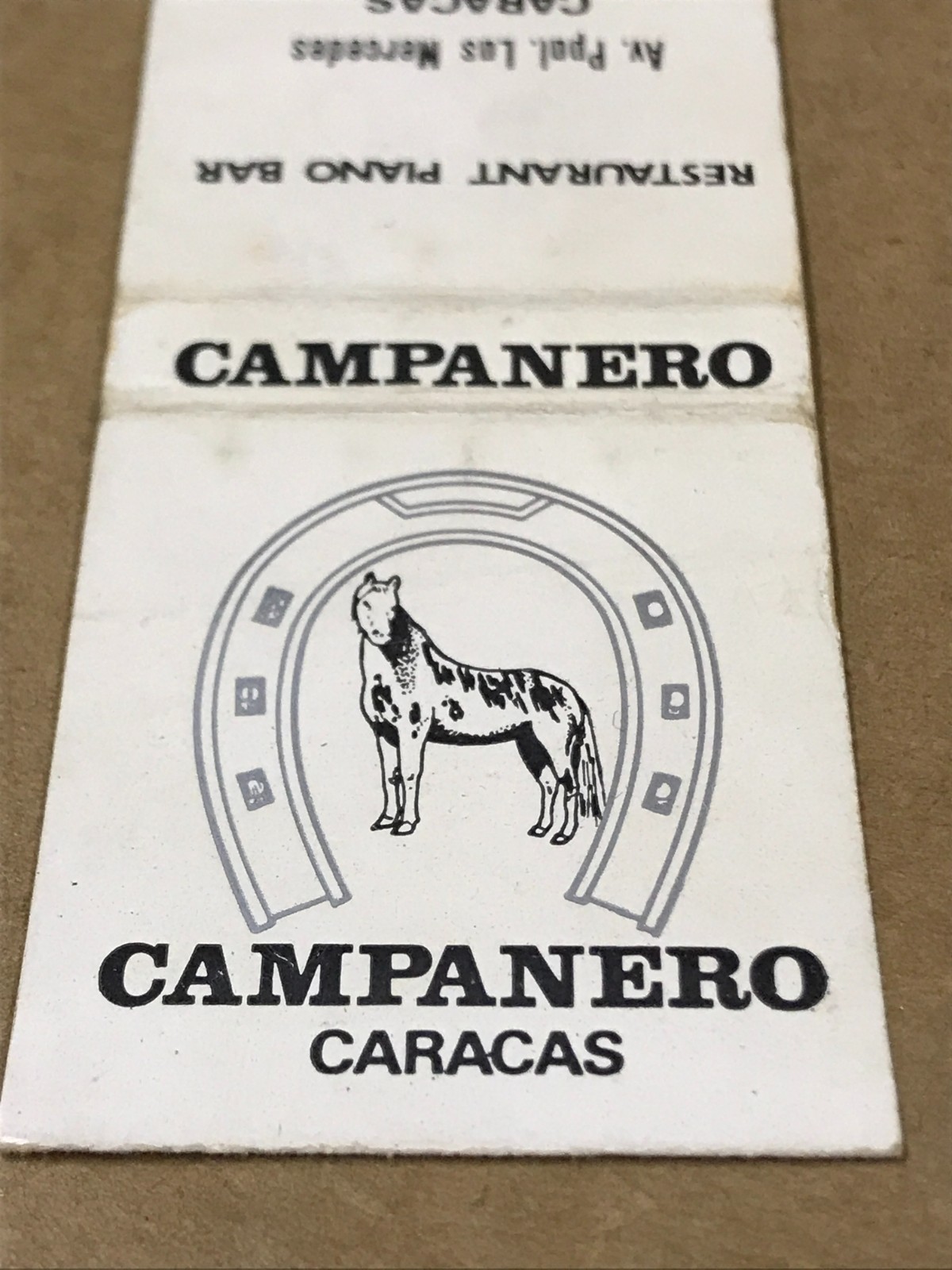 Vintage Campanero Restaurant Piano Bar – Matchcover, Matchbook