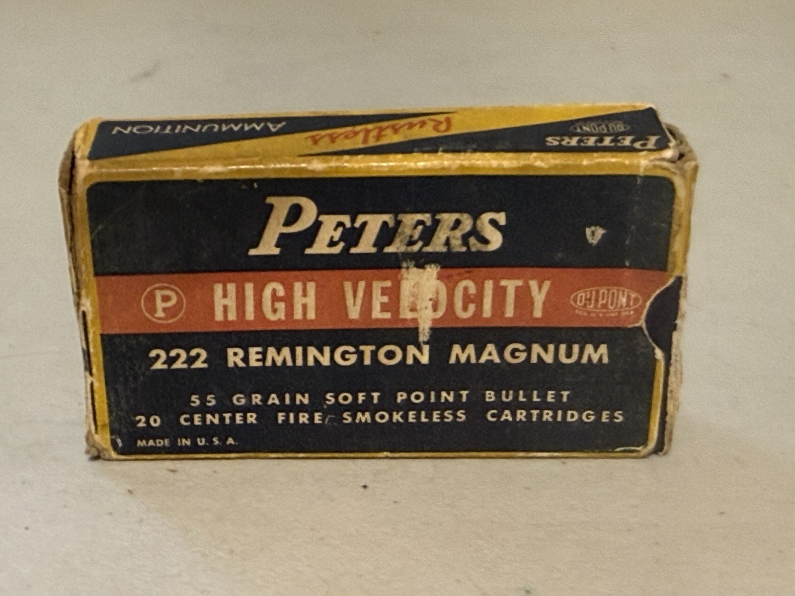 PETERS High Velocity 222 Rem Mag Cartridge Box – EMPTY BOX