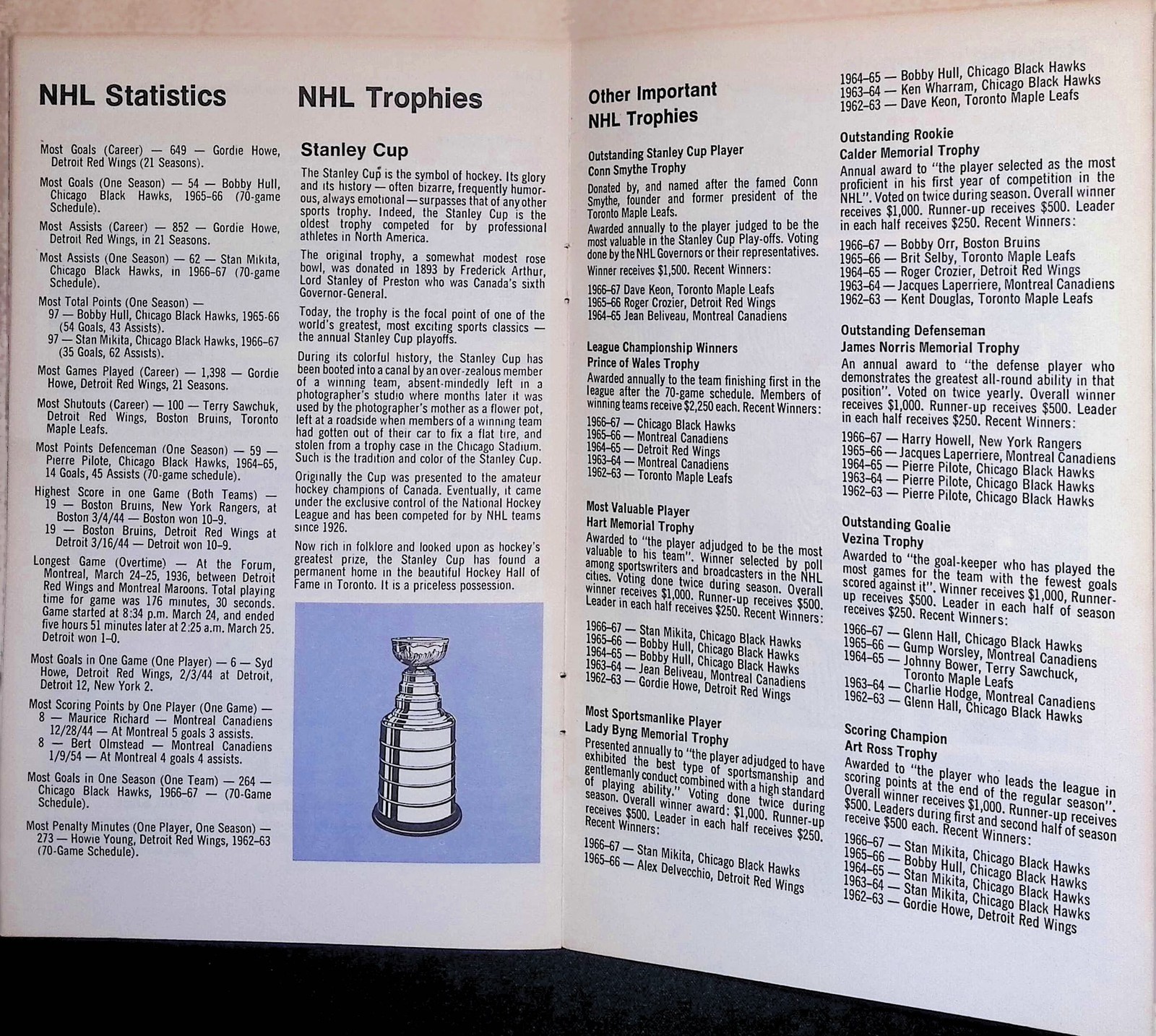Where the Action Is United Air Lines NHL Hockey Booklet 1960s Goaltender #30