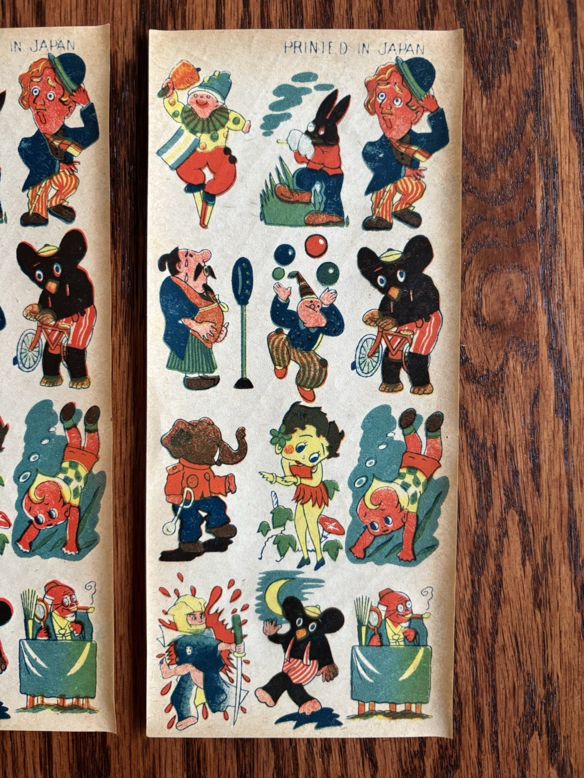 1940’s Vintage Japanese Water transfer paper toy /Betty Boop /Kewpie Tattoo