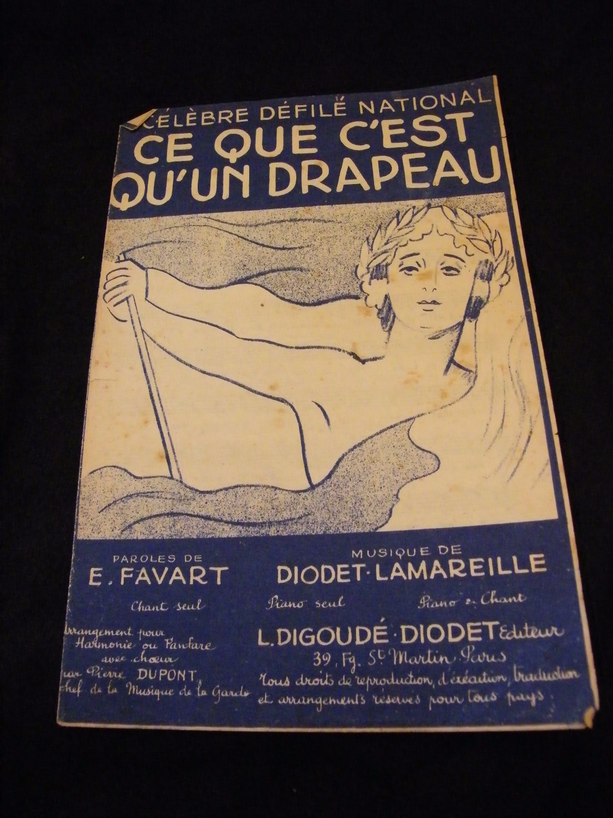 Accordion Sheet Music Ce que c’est qu’un drapeau Diodet Lamareille