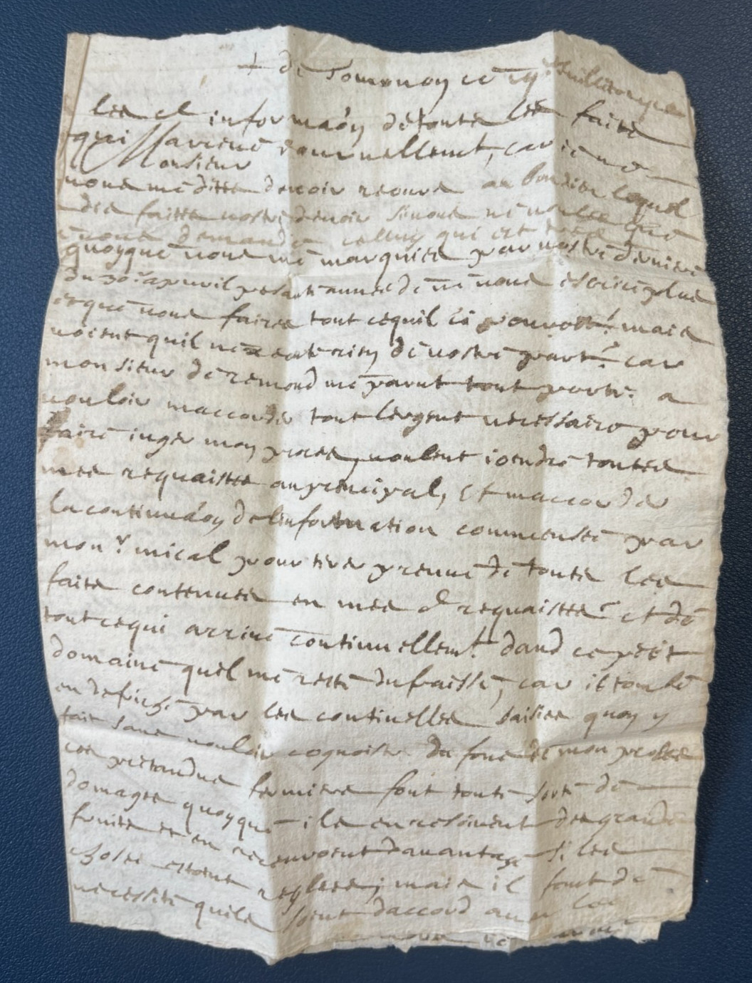 Letter of Tournon On Rhone (Dauphine) / Brand Postal Manuscript Of Tain / 1724