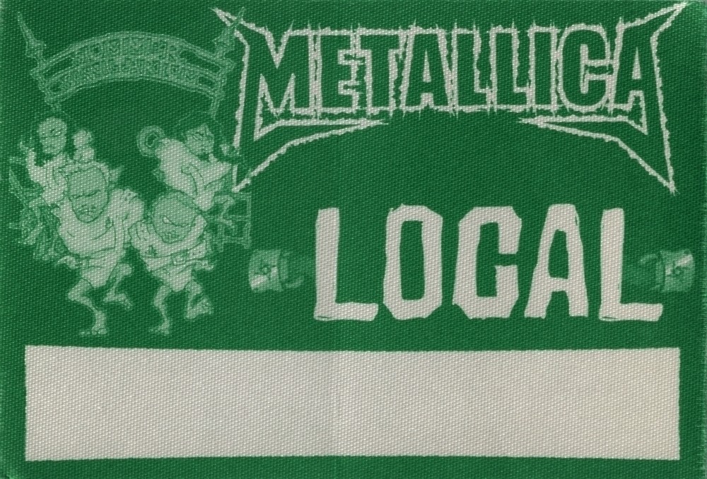 Metallica 2000 Summer Sanitarium concert tour Local Crew Backstage Pass