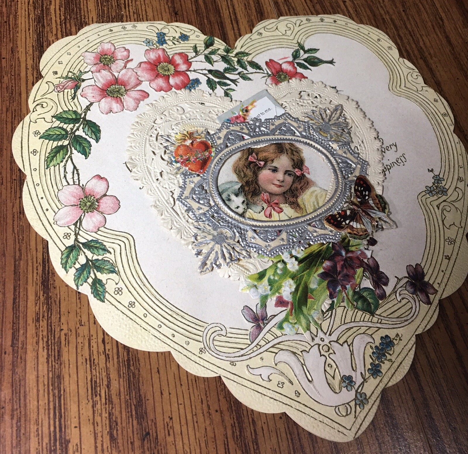 Antique Heart Valentine, To Baby from Grandma 1908 Valentine’s Day Card