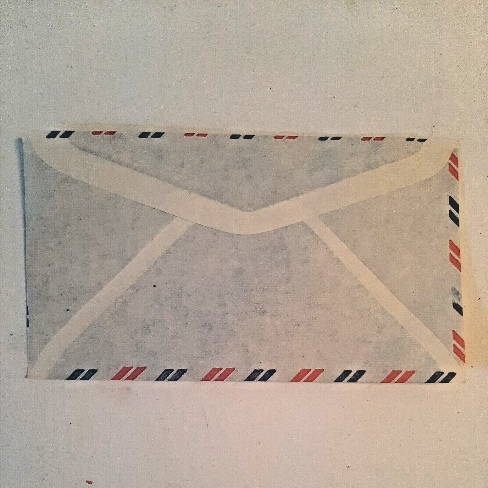 Vintage Air Mail Envelopes Starbright White Wove Red Blue Stripes 1970s Prop