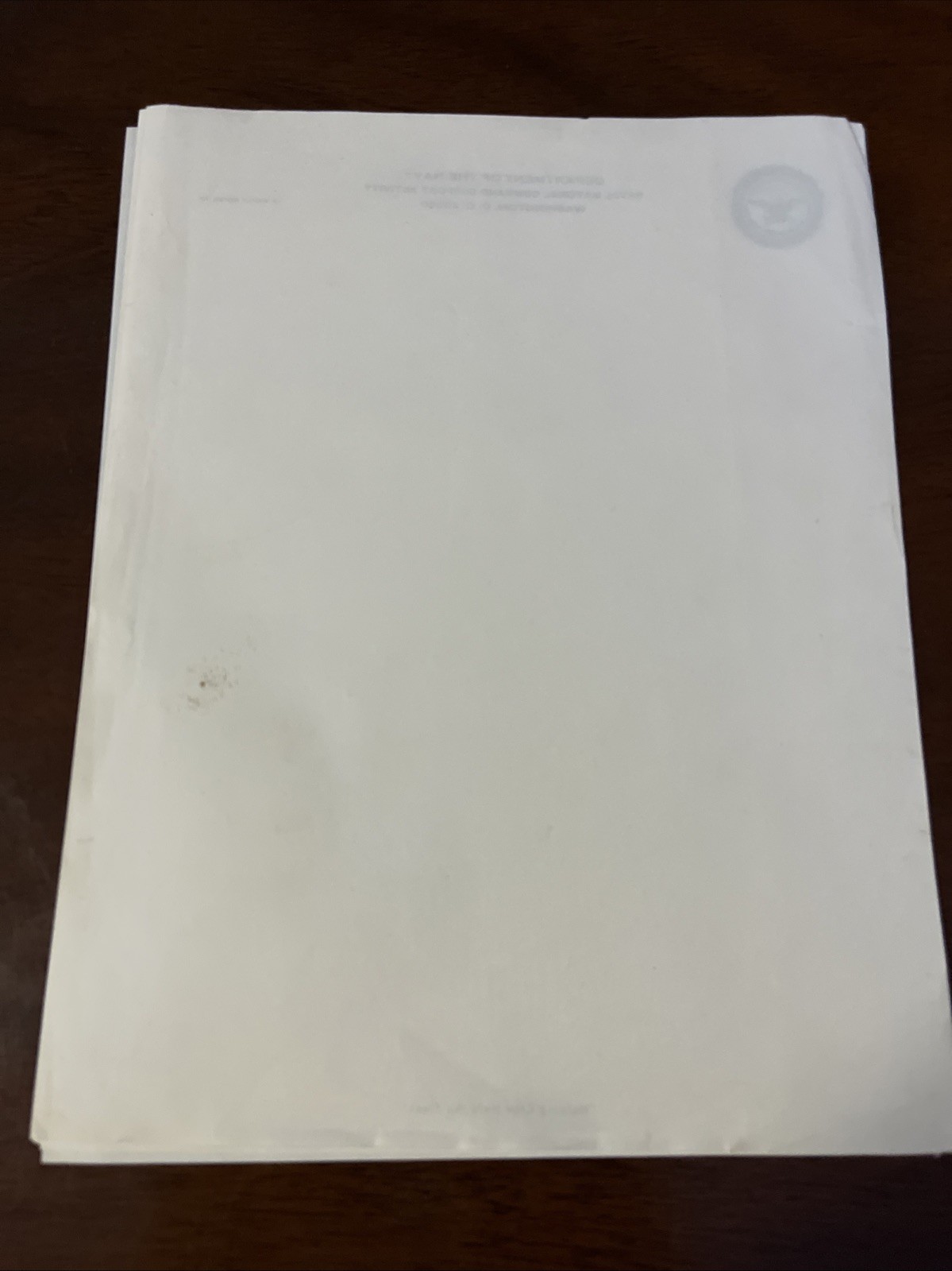 Department Of Navy Blank Typing /Copy Paper 1974, Very Rare, Official Blank Copy