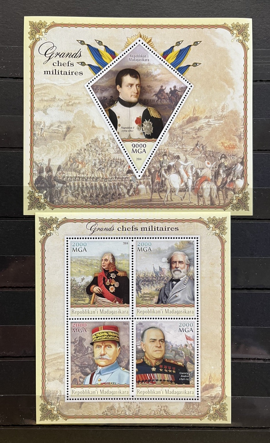Napoleon / Zukov / Ferdinand Foch / Rober Edward Lee / Great Generals MNH** G100