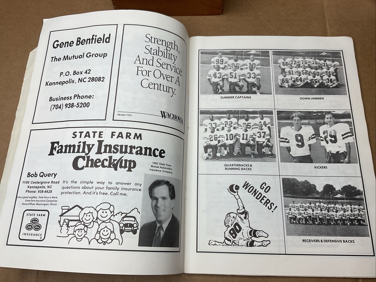 3 Sep 1993 Football Program A.L Brown Vs Statesville High School Nc B69