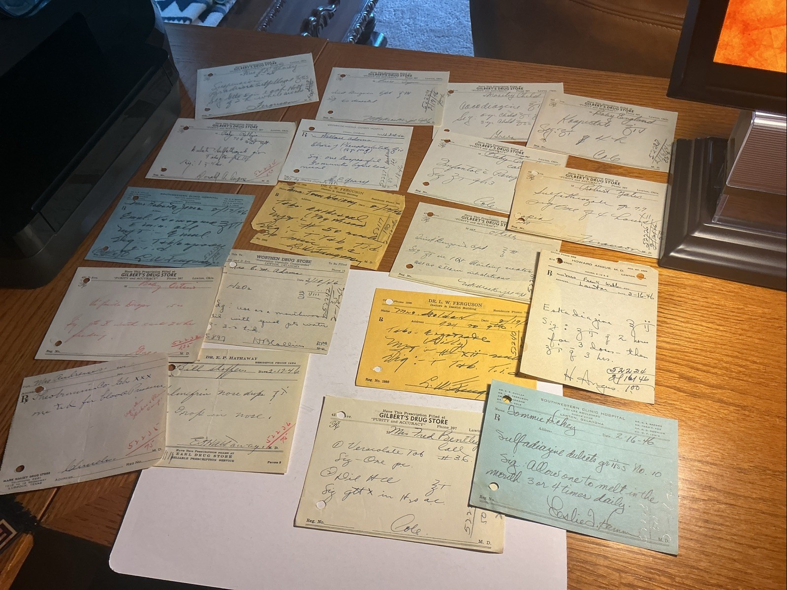 Vintage 1940’s Prescriptions Lawton, Oklahoma
