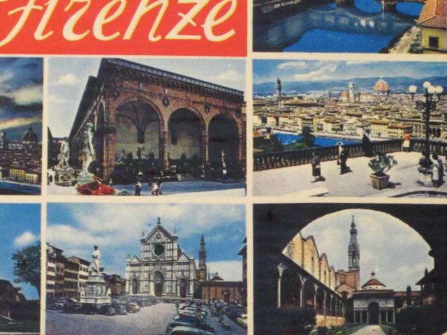 Post Card – Saluti da Firenze / Florence, Italy / Just under 4″ x 6″