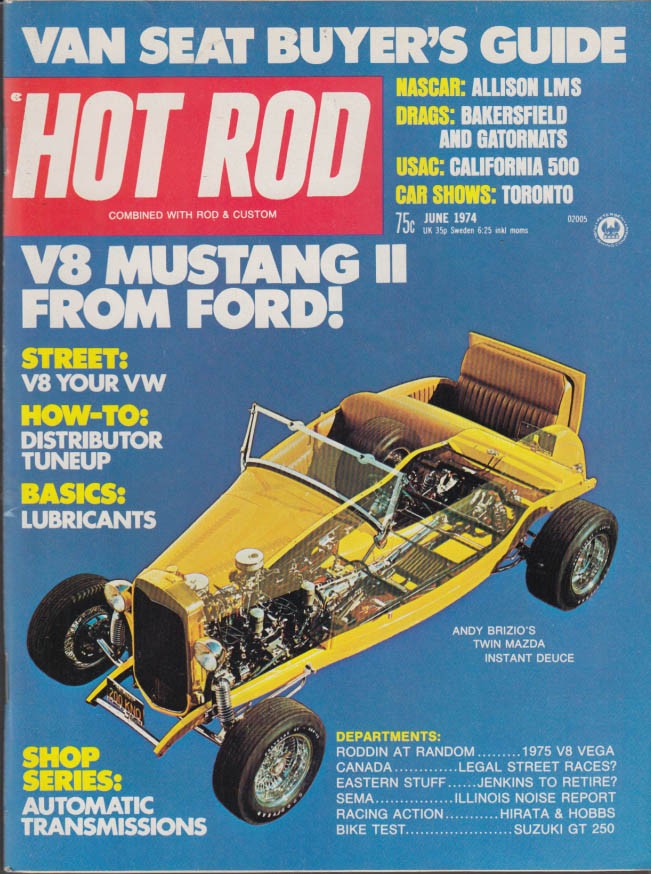 HOT ROD 6 1974 Mustang II V8; Suzukji GT 250; California 500; Allison NASCAR