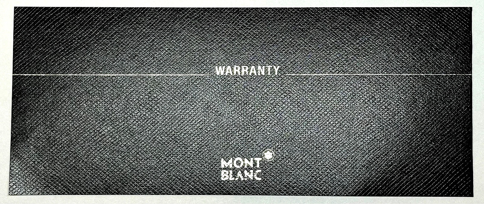 MontBlanc Swiss International Watch Warranty Guarantee Blank Certificate