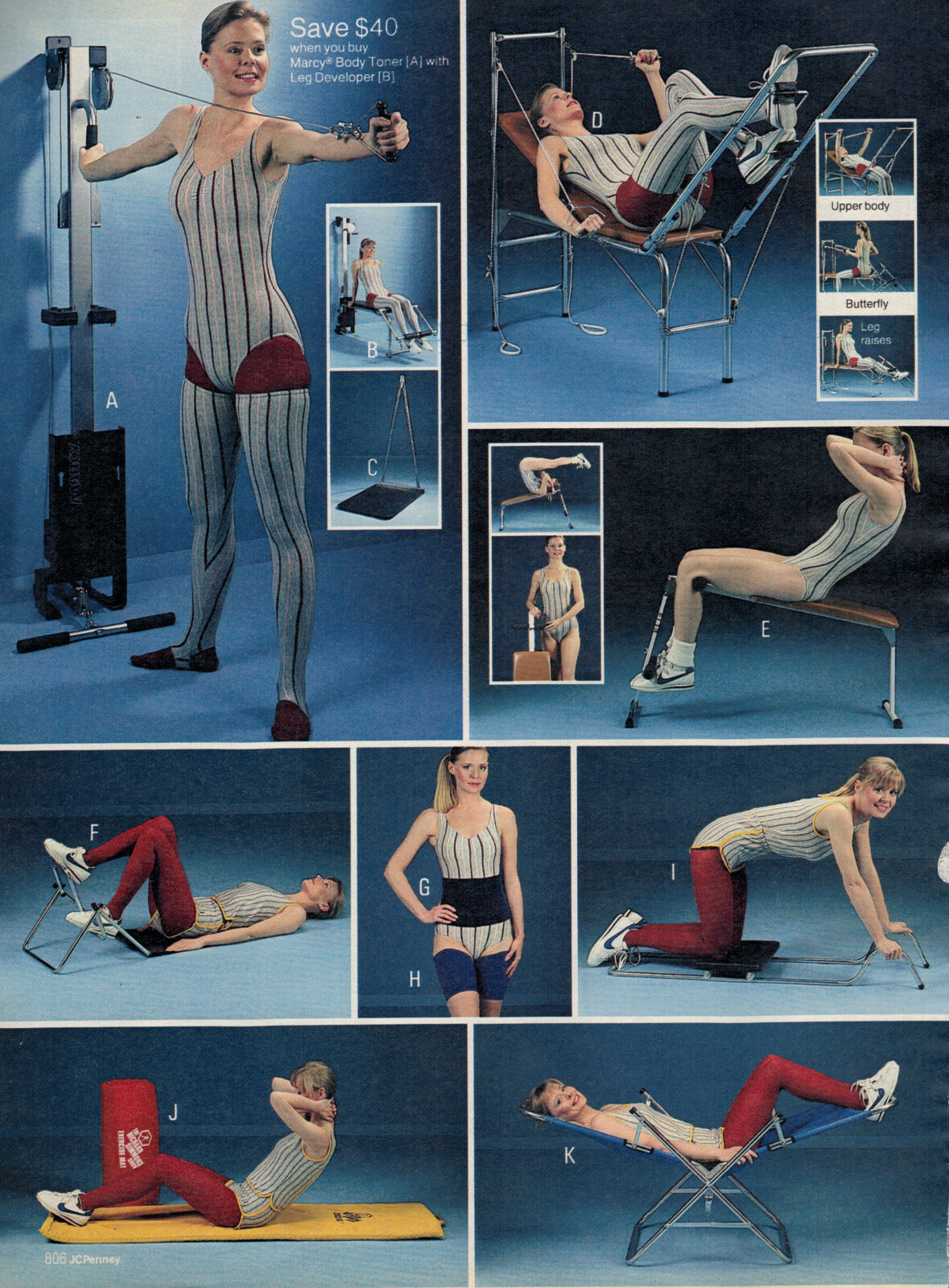 MID-1980S JCPENNEY CATALOG LEOTARD AND TIGHTS CLIPPINGS PAPER ADS PRINTS