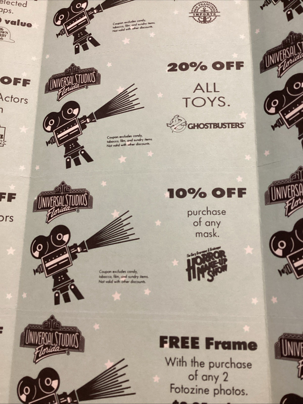 Universal Studios Coupon Book 1991 Early Discounts Rare