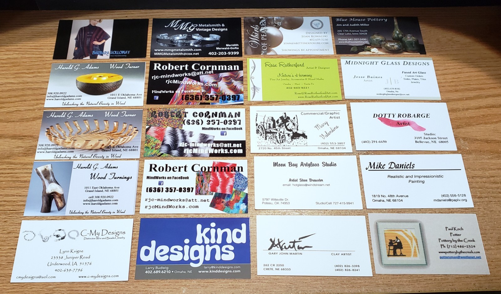 🔥 LOT of 100 ARTIST/ART Related BUSINESS CARDS for BUSINESS CARD COLLECTION L11