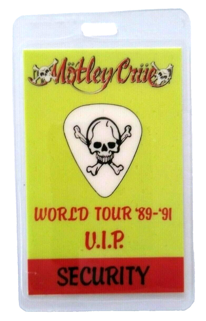 Motley Crue Dr. Feelgood 1989 VIP Backstage Pass Original Rock Heavy Metal Music