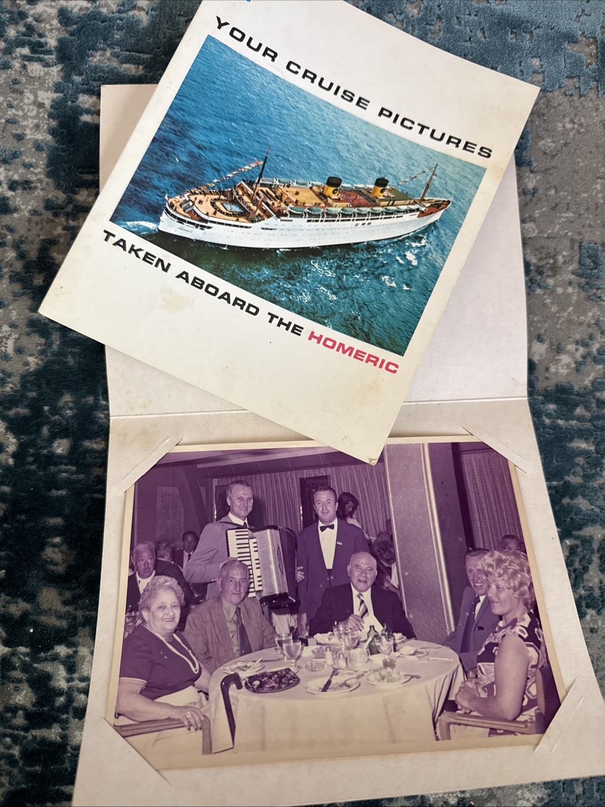 Vintage Home Lines Homeric Italy Italian Cruise Photo Travel Ephemera Pair