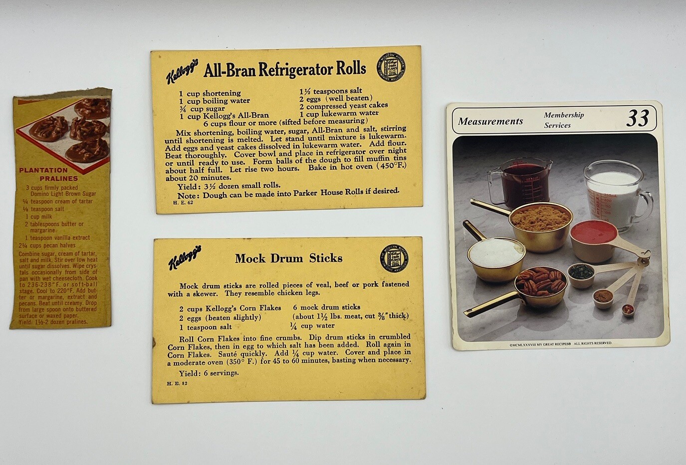Vintage Lot of 9 Magazine Recipes Ephemera Print Ads 1940s to 1980s